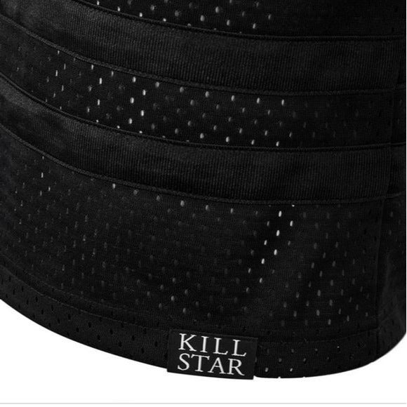 Oversized Jersey Dress | F*ck Monday | 3/4 Sleeves Black Hockey Dress - Killstar - Dresses