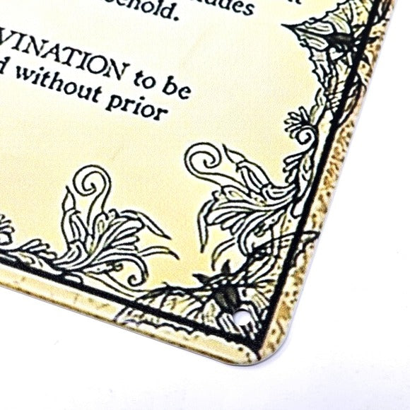 Vintage Metal Sign | Indoor/Outdoor | Witch's Home Gold, Black - A Gothic Universe - Signs
