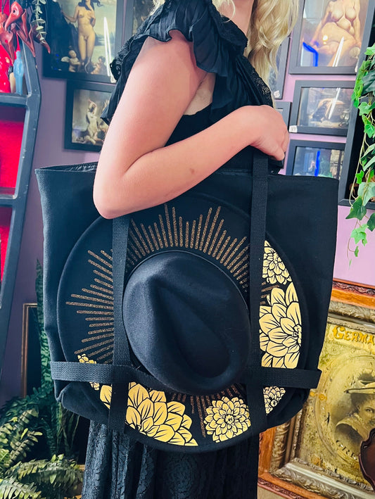 Brimmed Hat Bag - Large Heavy Duty Tote with Straps to Carry Your Favorite Hat! - READY TO SHIP -  - 