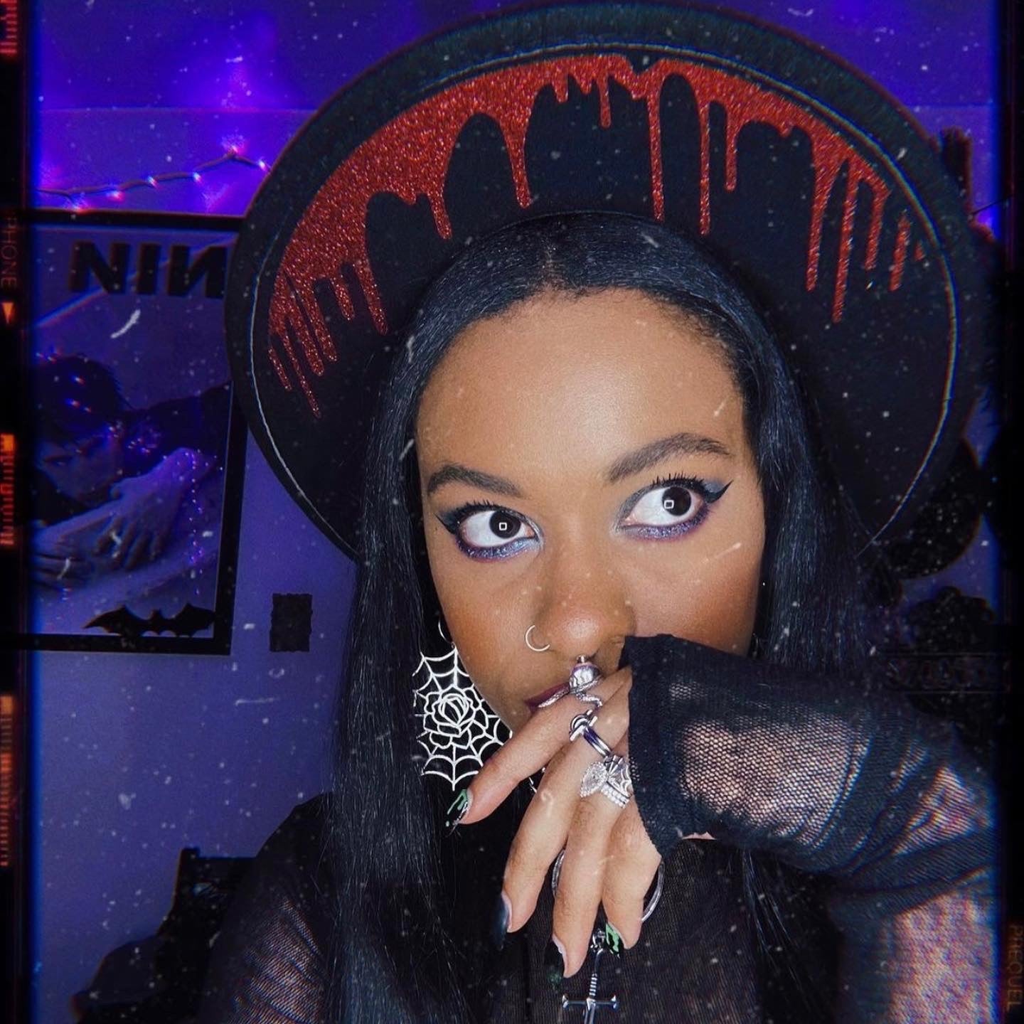 Vegan Felt Hat - Dripping Blood -  - 