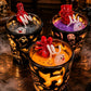 Artisan One Moon Flame Ghouls Night Out Halloween Pumpkin Shot Glass Candle Set