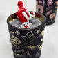 Artisan One Moon Flame Ghouls Night Out Halloween Pumpkin Shot Glass Candle Set