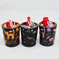 Artisan One Moon Flame Ghouls Night Out Halloween Pumpkin Shot Glass Candle Set
