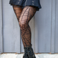 Spiderweb Net Tights - Gothic Fishnet Hosiery - Halloween Spider Web Stockings -  - Fishnet Pantyhose