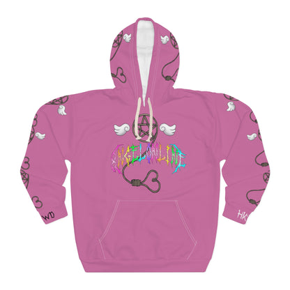 8ngelonline Desire Pullover All Over Print Hoodie Pink - HKWD - All Over Prints
