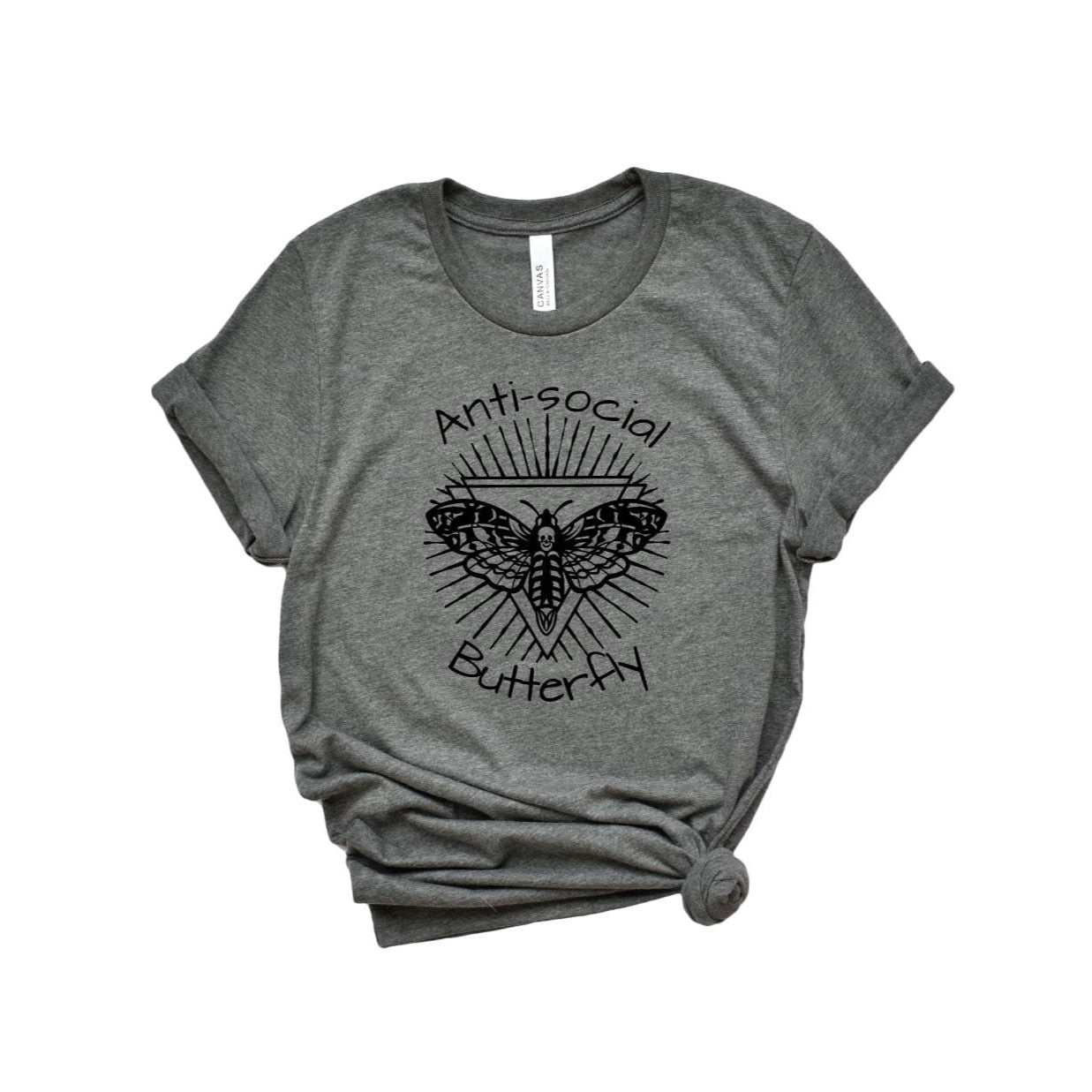 Anti-Social Butterfly Tee - Unisex Shirt -  - Shirts