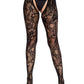 Selene Lace Crotchless Tights -  - Crotchless Tights