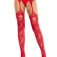 Bloom Net Garter Belt Stockings -  - Hosiery