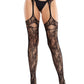 Bloom Net Garter Belt Stockings -  - Hosiery