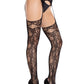 Bloom Net Garter Belt Stockings -  - Hosiery