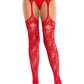 Bloom Net Garter Belt Stockings -  - Hosiery
