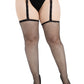 Lumi Fishnet Garter Belt Stocking - Gothic Hosiery - Alternative Fashion Lingerie