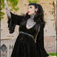 Nyx - Bell Sleeved Velvet Damask Dress with Harness - READY TO SHIP! -  - 