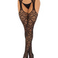Amore Heart Net Suspender Pantyhose -  - Hosiery