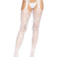 Amore Heart Net Suspender Pantyhose -  - Hosiery