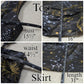 Starry Night Midi Skirt Set One Shoulder Bustier Cinching Side Zips -  - Skirt Set