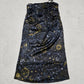 Starry Night Midi Skirt Set One Shoulder Bustier Cinching Side Zips -  - Skirt Set