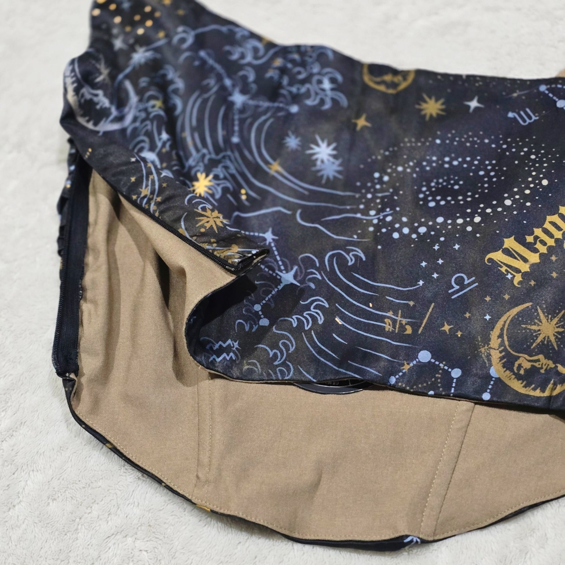 Starry Night Midi Skirt Set One Shoulder Bustier Cinching Side Zips -  - Skirt Set