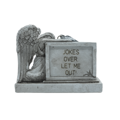 Tombstone Jokes Over Let Me Out Ornament - Dark Humor Halloween Decoration - Cemetery Comedy -  - Holiday Ornaments