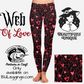 Web of Love Valentine Spooky Spider Web Johanna Parker Exclusive Leggings -  - Leggings