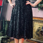 The Serpentine Skirt  - Velvet Snake Flocked Full SKIRT - READY TO SHIP -  - 