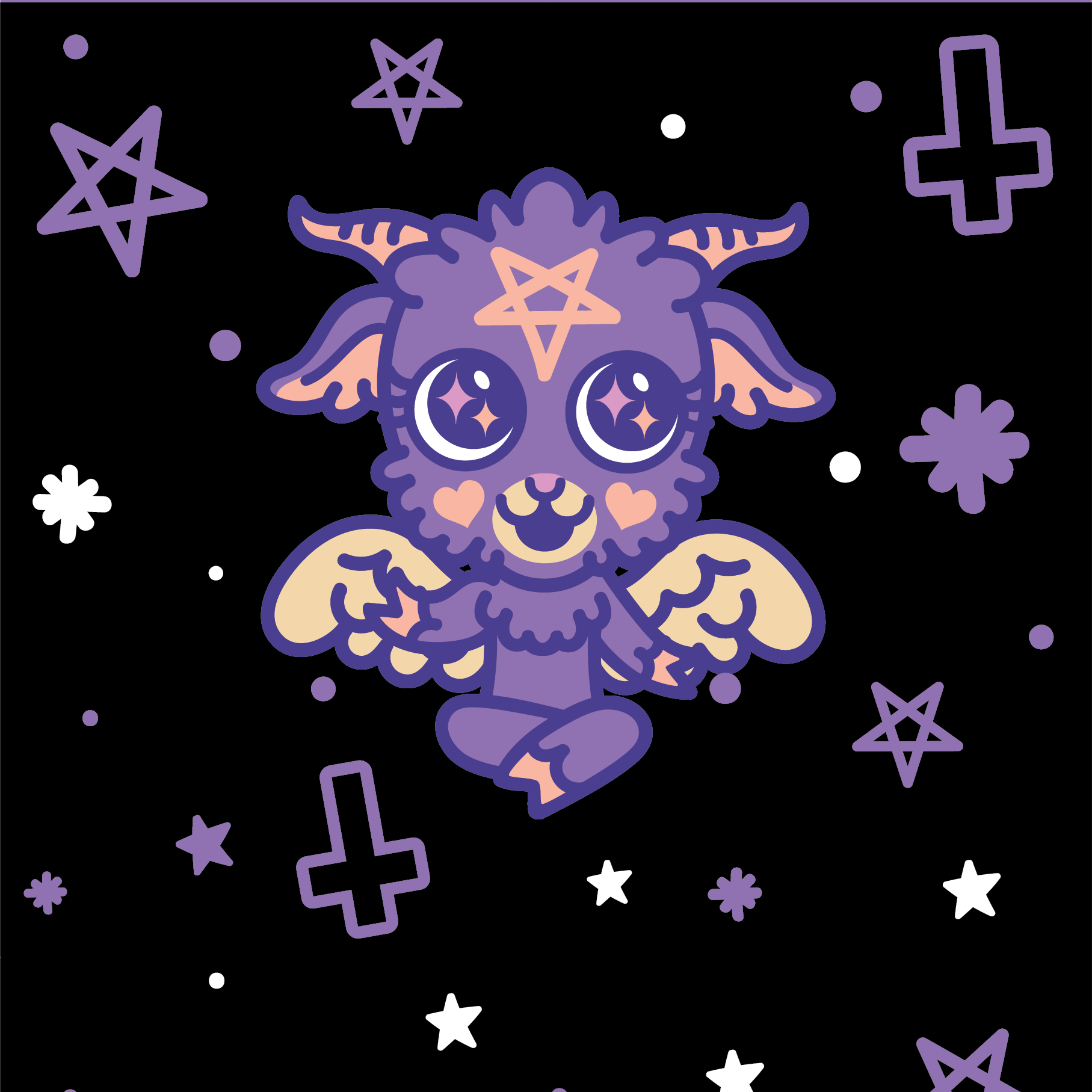 Baby Baphomet Crew Socks -  - Socks