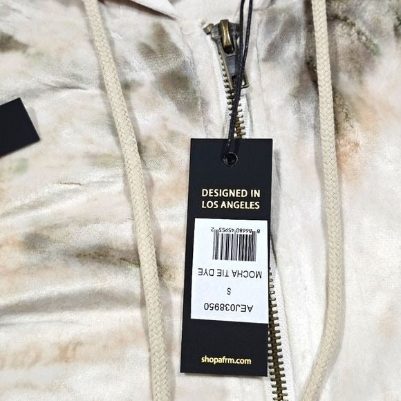 Velour Hoodie & Jogger Set | Earth Tones Tie Dye Design - AFRM - Joggers