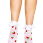 Strawberry Ruffle Anklets - Kawaii Ankle Socks by Leg Avenue -  - Ankle Socks
