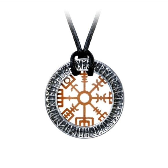 Niu Heimar Vegvisir Pendant | 9 Realms of Asgard, Viking World - Alchemy Gothic - Necklaces