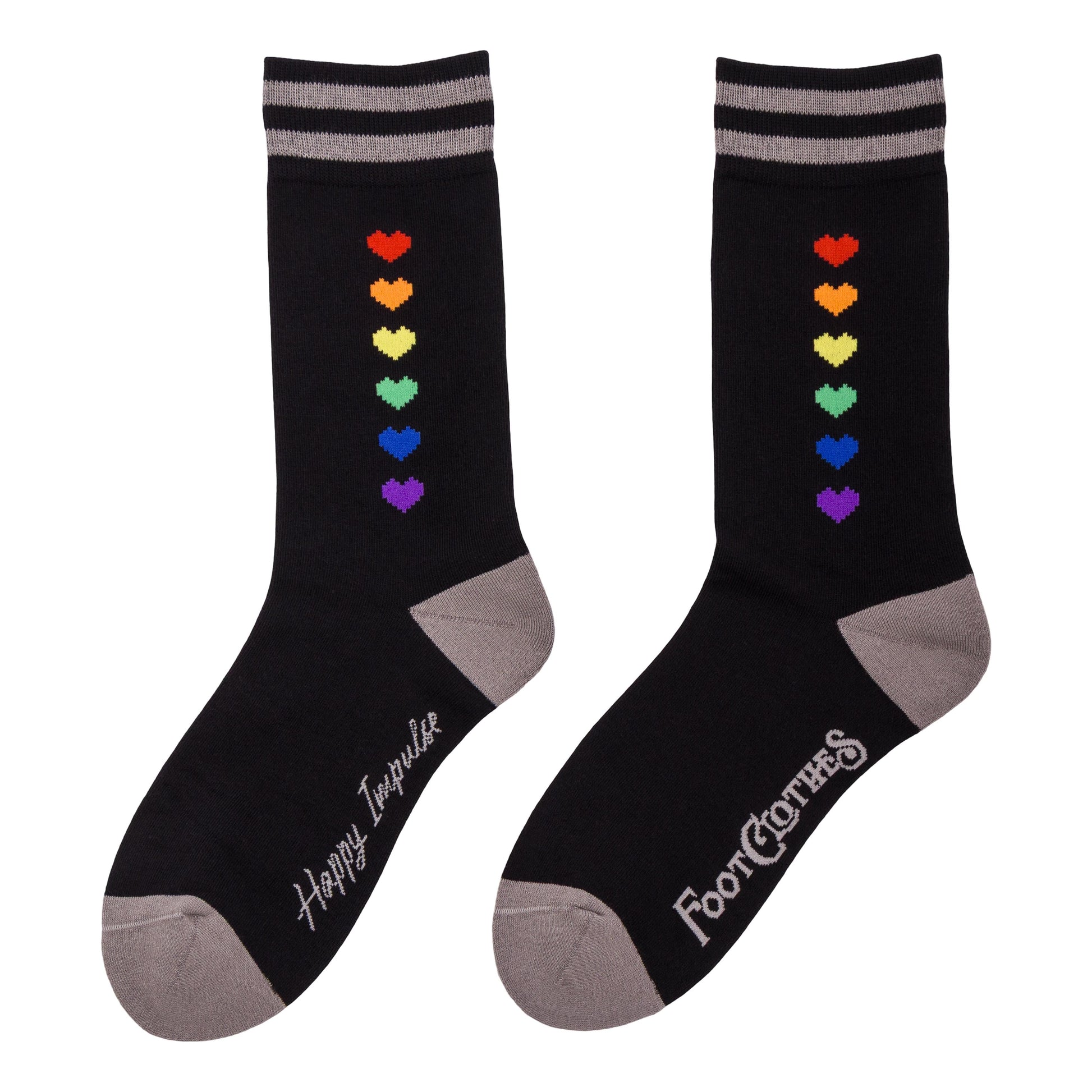 Pride Pixel Hearts Crew Socks -  - Socks