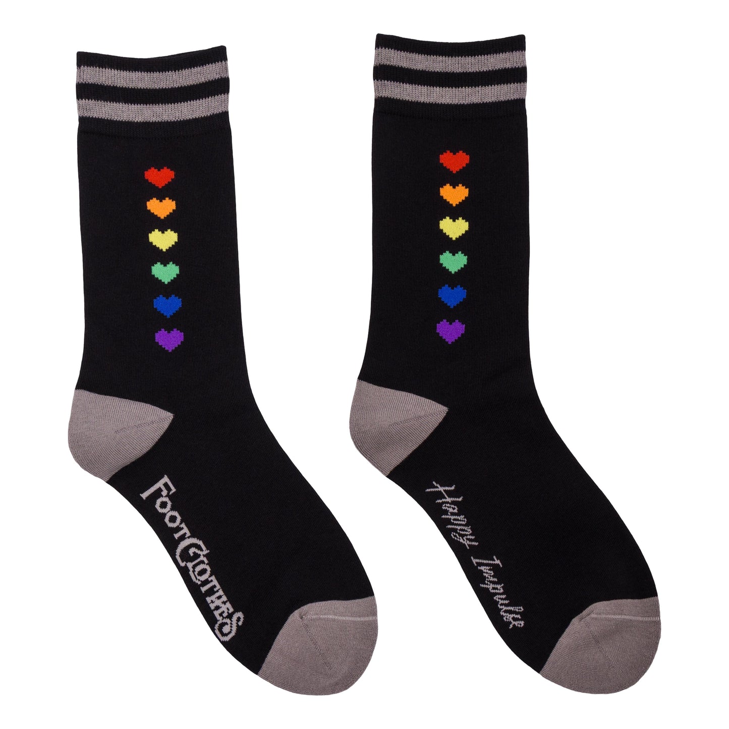 Pride Pixel Hearts Crew Socks -  - Socks