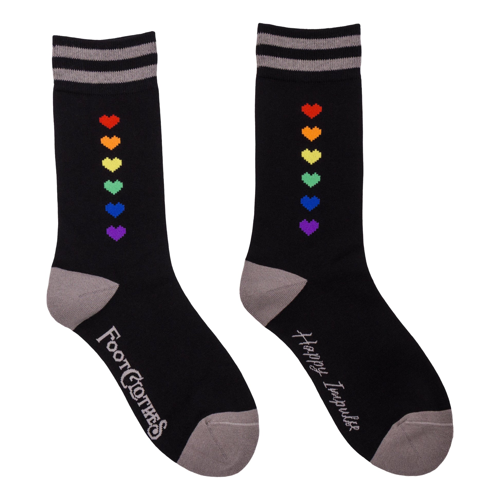 Pride Pixel Hearts Crew Socks -  - Socks