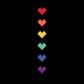 Pride Pixel Hearts Crew Socks -  - Socks