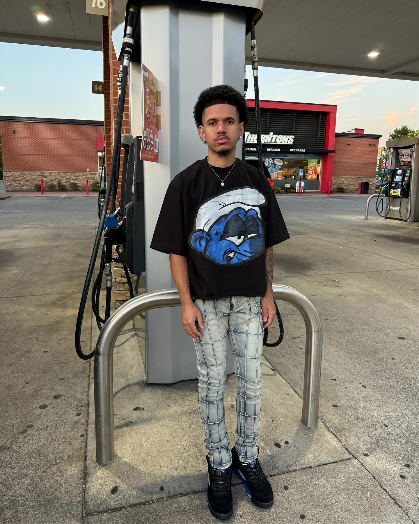 Smurf Oversized Crop Top - Super Max Heavyweight Streetwear Essential