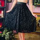 The Serpentine Skirt  - Velvet Snake Flocked Full SKIRT - READY TO SHIP -  - 