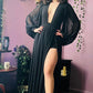 Minerva - Hauntingly Dramatic Mesh Maxi Dress with Built In Shorts  - READY TO SHIP -  - 