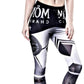 Form-Fitting Leggings | Monday Champagne | Gothic Black White Silver - Killstar - Leggings