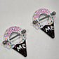 Painful Pleasures Ice Cream 14G Surgical Steel Nipple Rings Set of 2
