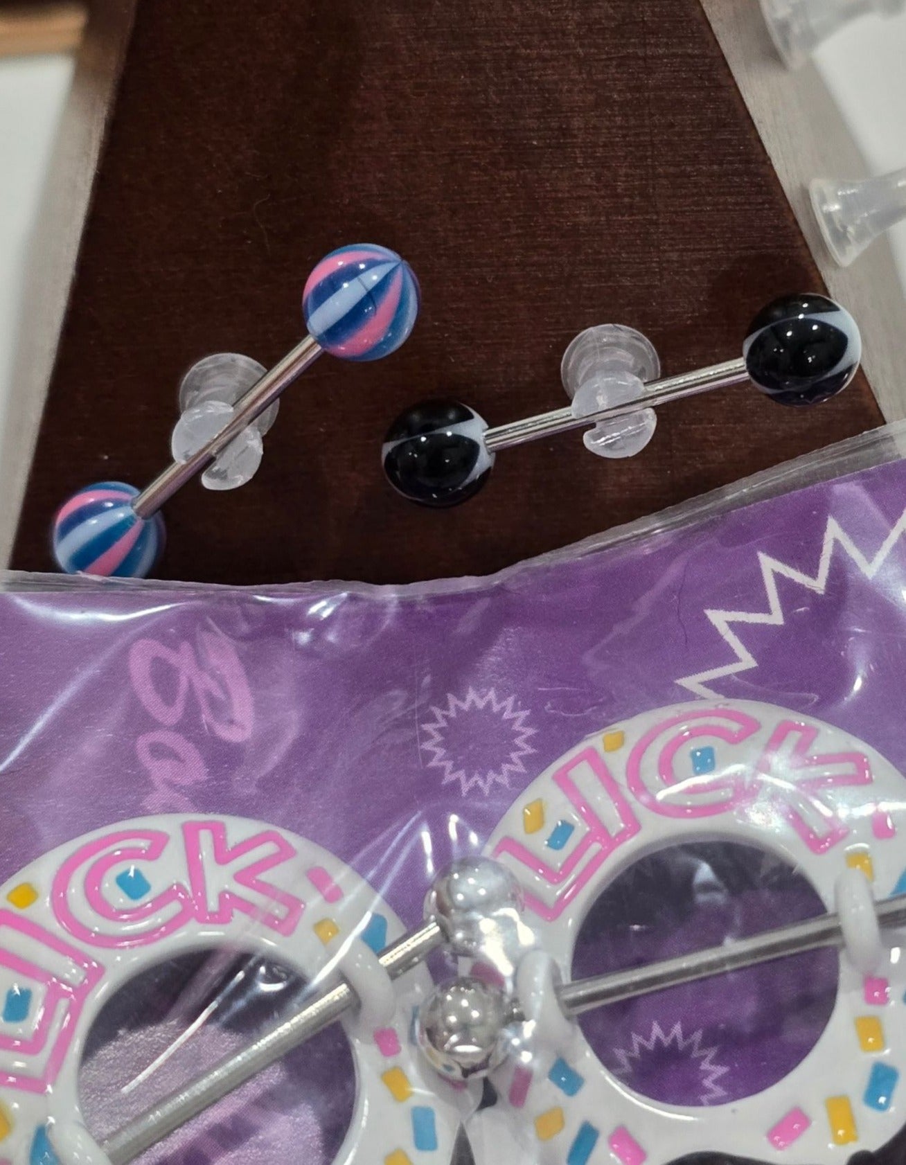 Painful Pleasures Ice Cream 14G Surgical Steel Nipple Rings Set of 2