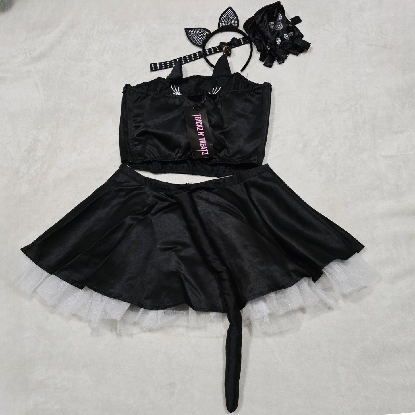 Scratch Ur Back Cat Costume Skirt Set Black -  - Costumes