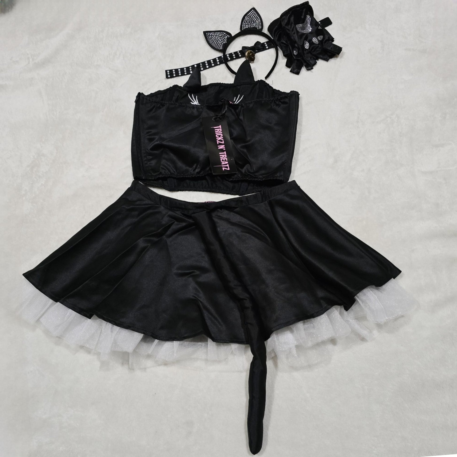 Scratch Ur Back Cat Costume Skirt Set Black -  - Costumes