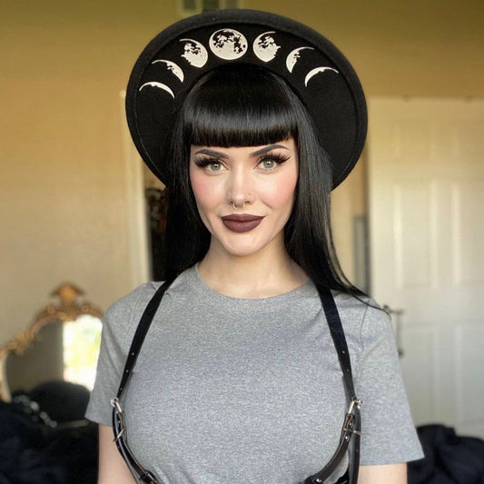 Vegan Felt Hat - Moon Phase -  - 