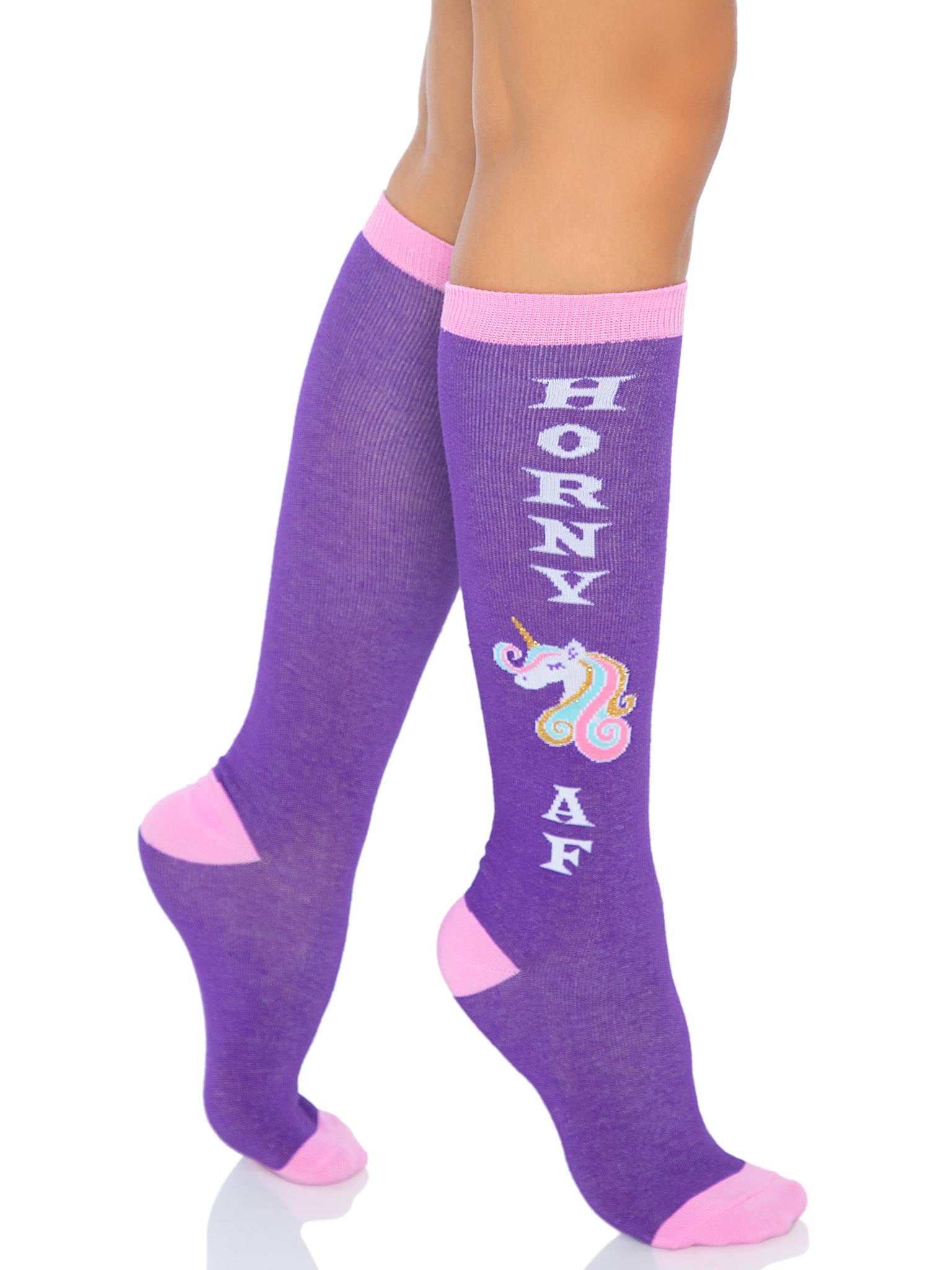 Horny AF Knee Socks -  - Hosiery