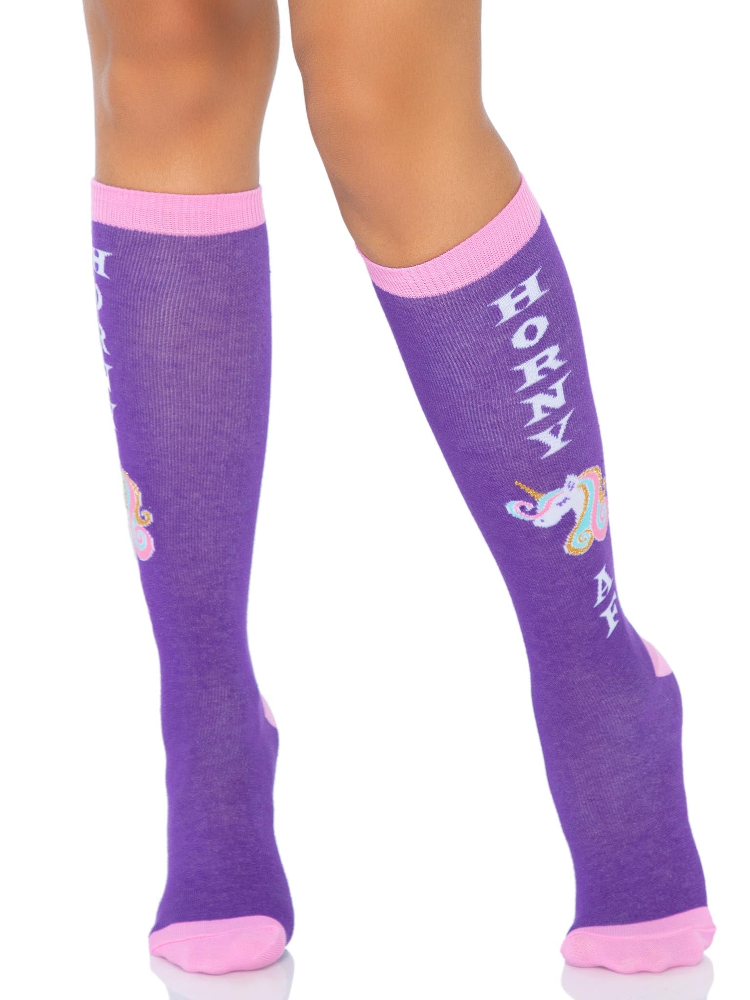 Horny AF Knee Socks -  - Hosiery