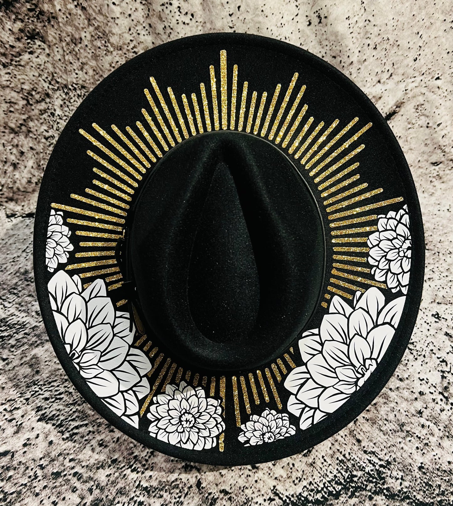 Vegan Felt Hat - XL Brim - Dahlia Burst -  - 