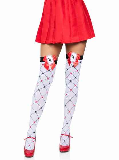 Card Suit Thigh High Stockings -  - Thigh Highs
