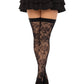 Wild Rose Net Thigh Highs -  - Hosiery