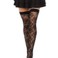 Wild Rose Net Thigh Highs -  - Hosiery