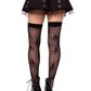 Skull Net Thigh Highs - Gothic Fishnet Stockings - Pirate Costume Hosiery -  - Fishnet Thigh Highs