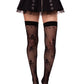 Skull Net Thigh Highs - Gothic Fishnet Stockings - Pirate Costume Hosiery -  - Fishnet Thigh Highs